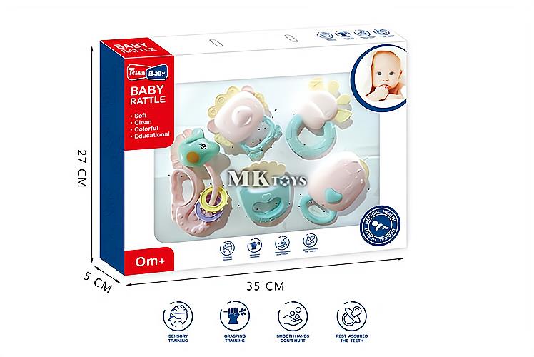 mkm570100 shaking rattle[5pcs] 窗盒婴儿摇铃5pcs
