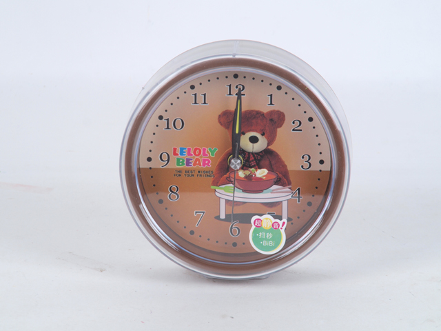 mkd393377 clock 圆形卡通静音闹钟 mktoys,china