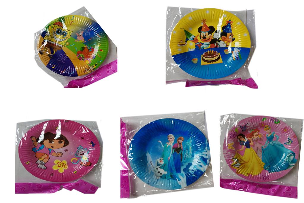 mki722924 paper plate 袋庄10个海绵宝宝纸盘 mktoys