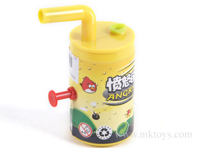 mkb032497 water gun 实色愤怒的小鸟标饮料瓶水枪 mktoys,美佳玩具