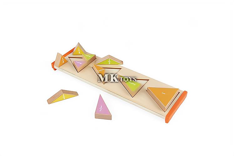mkn061329 wooden puzzle 热缩膜木制分割三角形拼图 mktoys,all