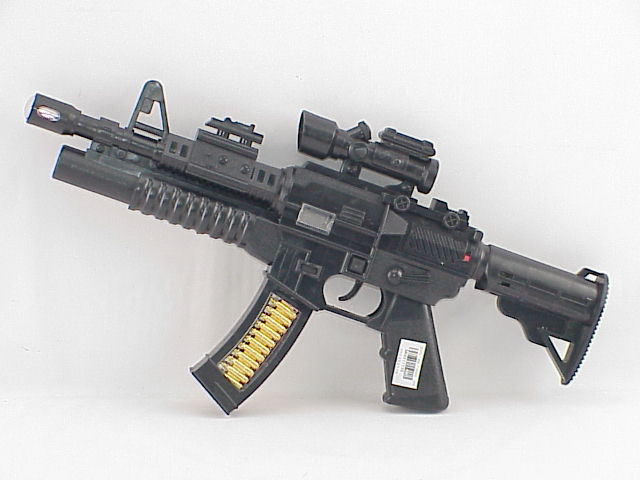 mk4517136 electric gun with light & sound 实色灯光语音火石枪