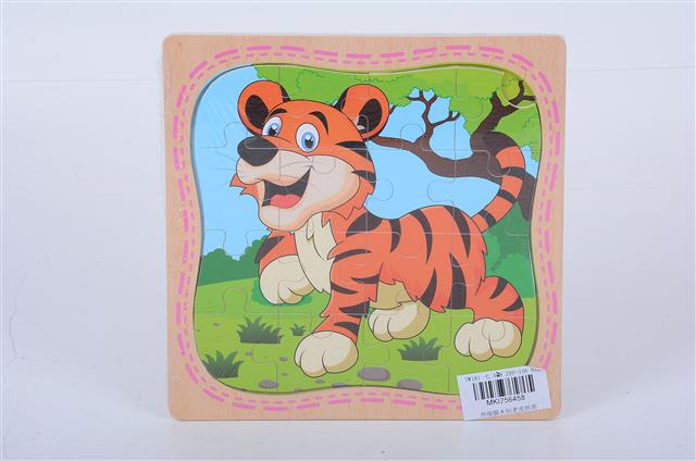 热缩膜木制老虎拼图