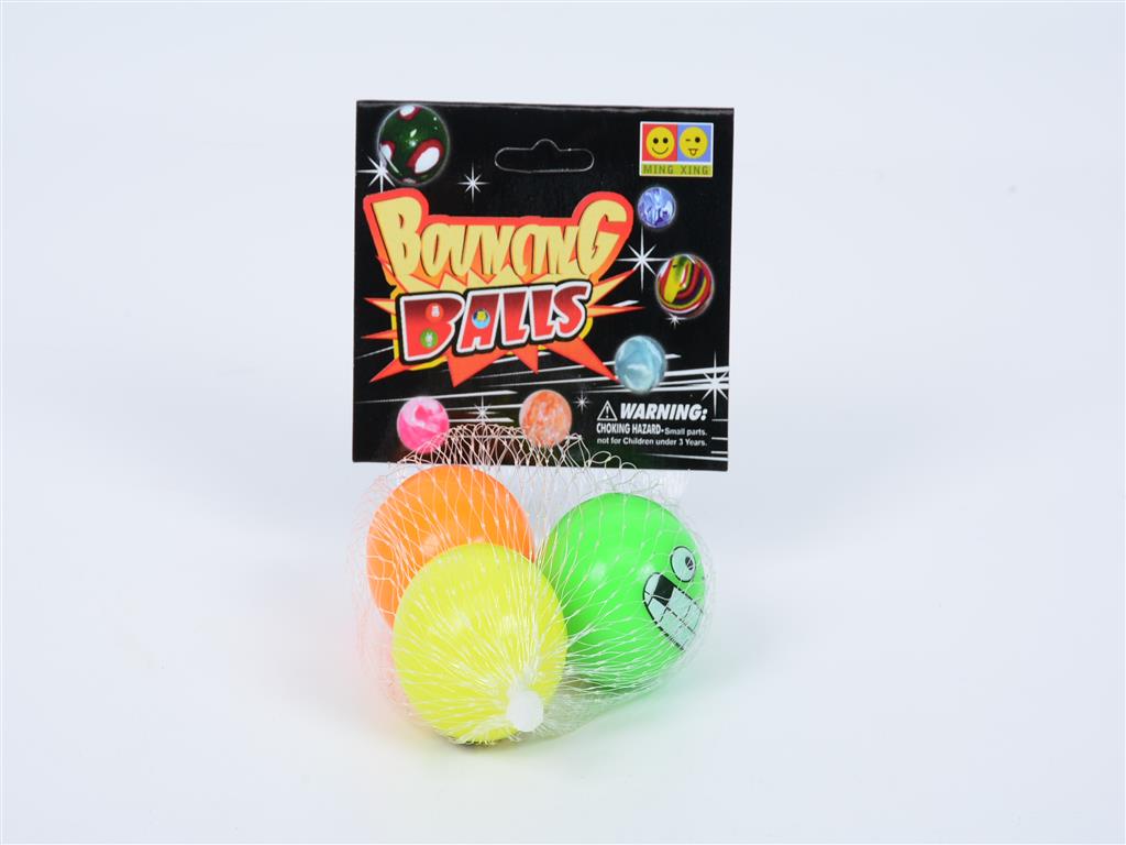 mkm689854 bouncing ball[3pcs] 卡头网袋3粒表情弹跳球 mktoys,美佳